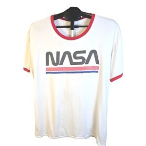 NASA Retro Style Ringer Tshirt Men's XL Tee Luv